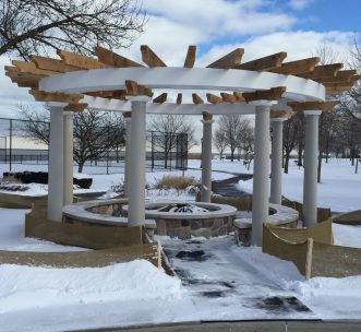 2015 Pier Park Pool Shade Umbrellas and Fire Pit - Fire Pit